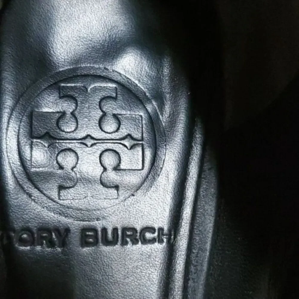 Tory Burch Pumps Heels Black Shoes Julian Suede Leather Women's Woman's Size 9½